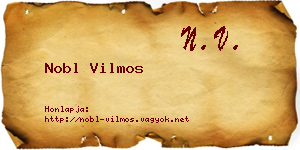 Nobl Vilmos névjegykártya